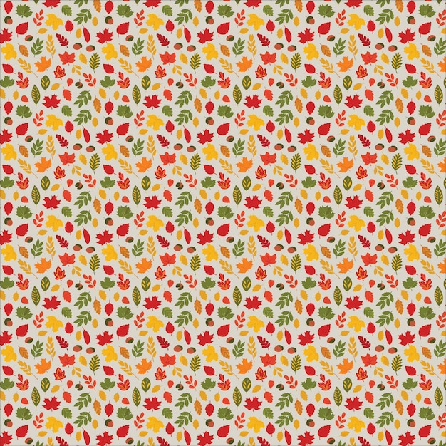 Fondo con patrón de otoño vectorial libre