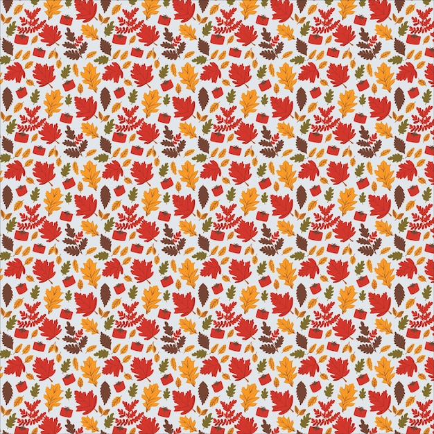 Fondo con patrón de otoño vectorial libre
