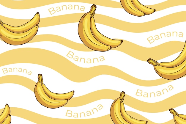 Vector fondo con patrón de plátanos