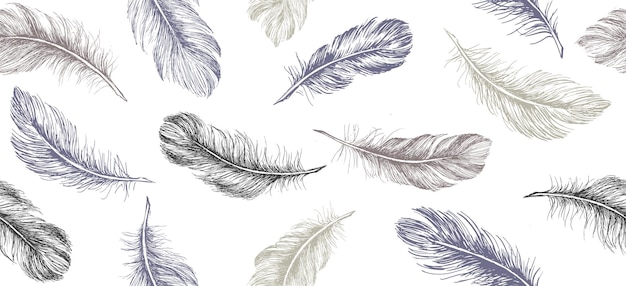 Fondo de patrón de pluma