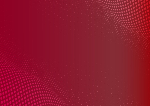 Fondo con patrón de puntos rojos de medio tono vectorial libre