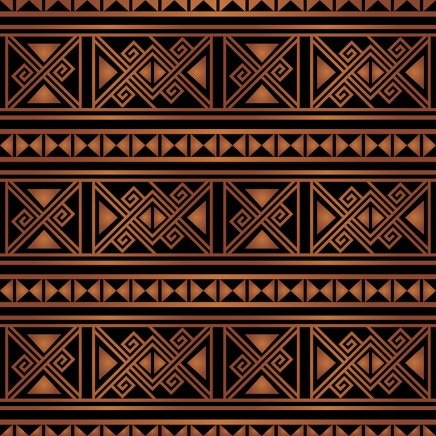 Fondo de patrón de rayas inconsútil étnico brillante colorido en colores naranja y negro