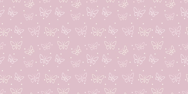 Fondo de patrón de repetición sin costuras de mariposa pastel