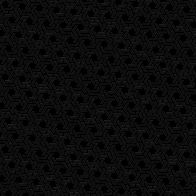 Vector fondo de patrón retro hexágono negro