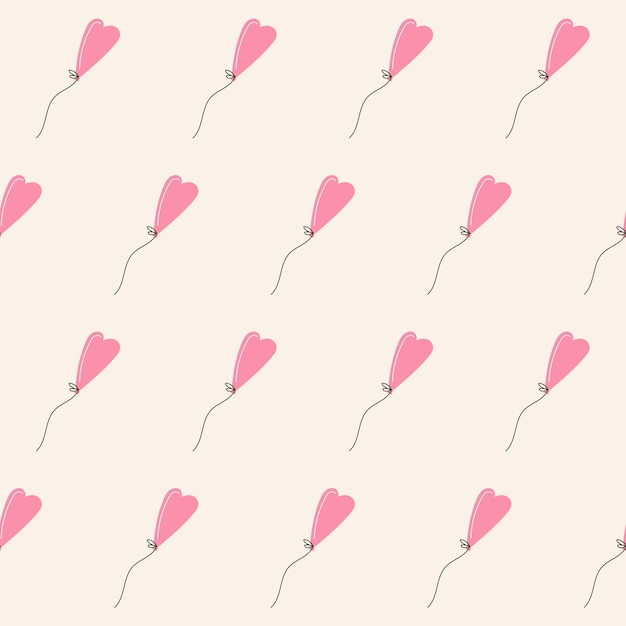 Fondo con patrón romántico y divertido de corazones sin fisuras, ideal para papel de regalo, superficies, bodas o el día de San Valentín