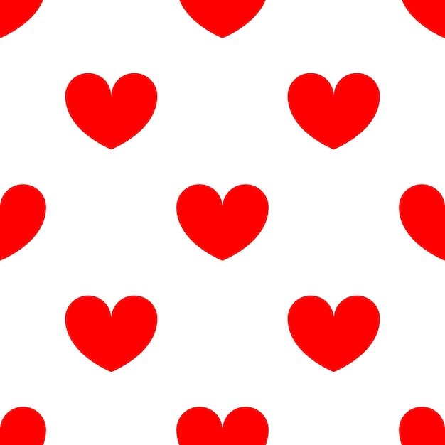 Fondo de patrón transparente de corazón rojo para papel tapiz de sitio web o papel de regalo y diseño gráfico