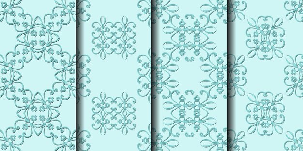 Fondo de patrón transparente decorativo volumétrico
