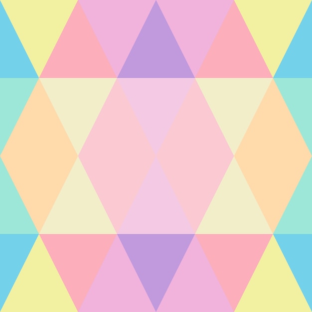 Fondo de patrón de triángulo multicolor pastel transparente