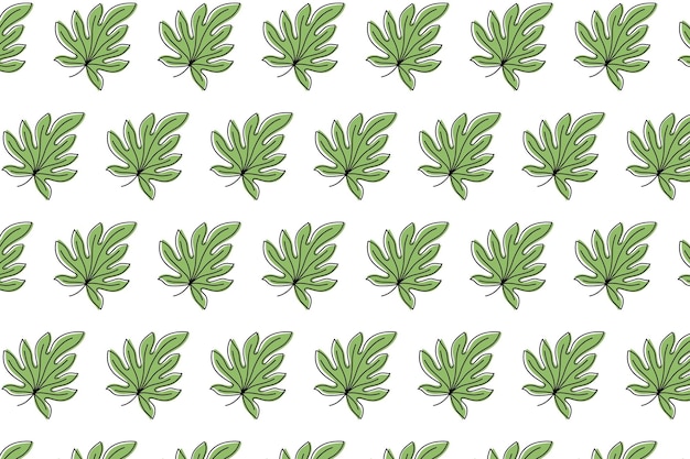 El fondo del patrón vectorial de las hojas de aralia verde