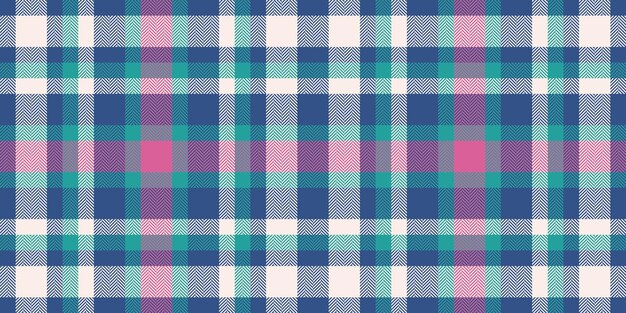 El fondo del patrón vectorial del tartan étnico en colores azul y lino