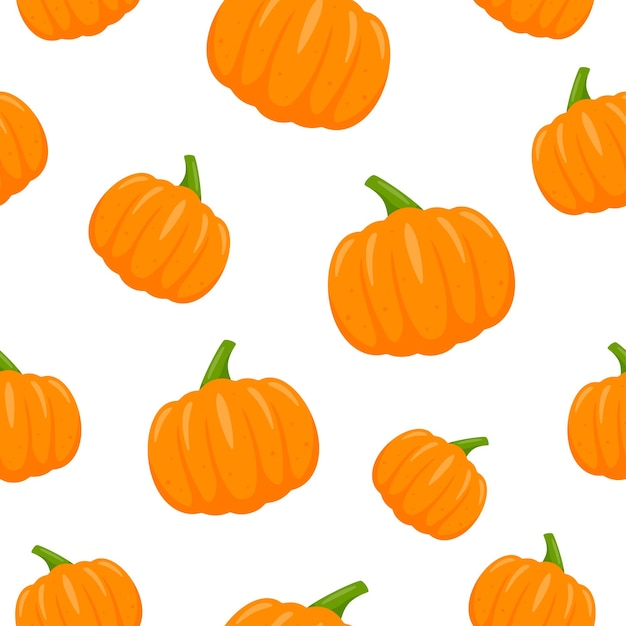 Fondo de patrones sin fisuras de calabaza colorida EPS 10 Vector