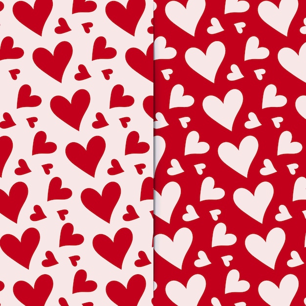 Fondo y patrones sin fisuras del corazón