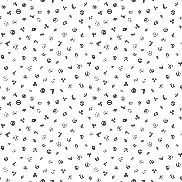 Fondo de patrones sin fisuras de criptomoneda
