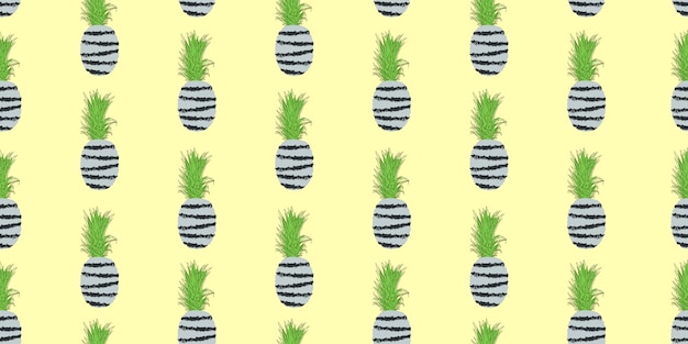 Fondo de patrones sin fisuras de frutas de piña de verano abstracto único múltiples valores