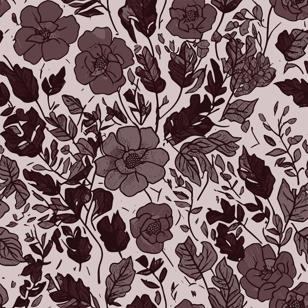 Fondo con patrones florales