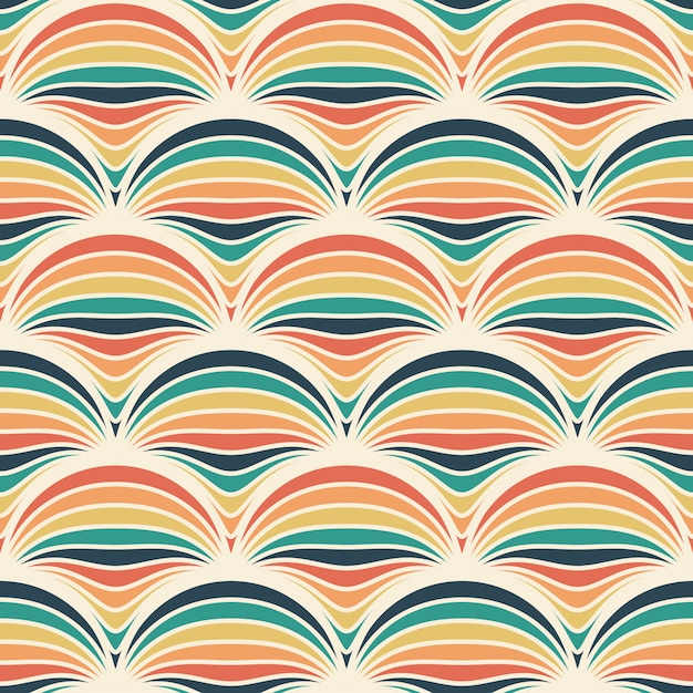 Fondo de patrones retro sin fisuras