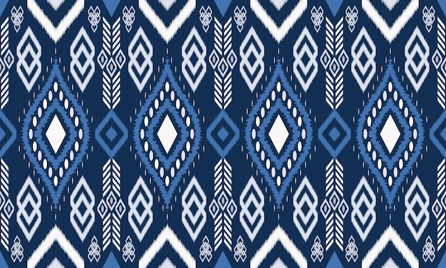 Fondo de patrones de tela textil étnica Tribal Ikat geometría tela de patrones sin fisuras vintage retro