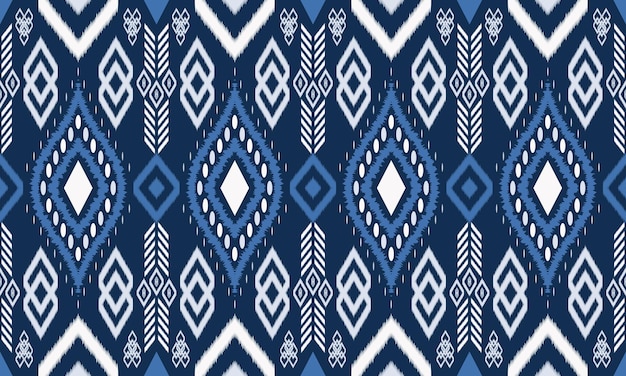 Fondo de patrones de tela textil étnica Tribal Ikat geometría tela de patrones sin fisuras vintage retro