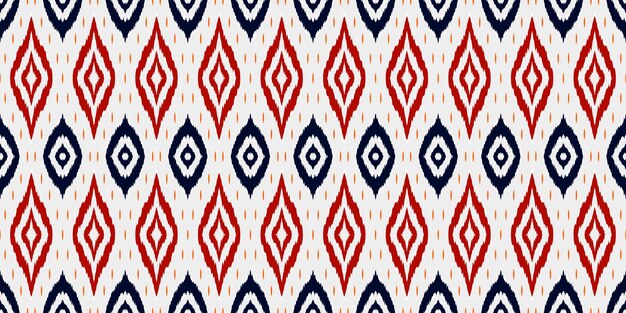 Fondo de patrones de tela textil étnica Tribal Ikat geometría tela de patrones sin fisuras vintage retro