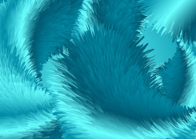 Fondo de piel esponjosa abstracta turquesa brillante Diseño vectorial