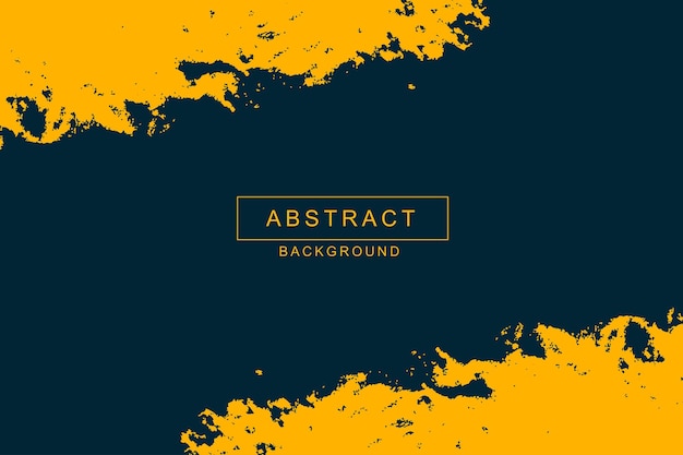 Fondo de pincel abstracto negro y amarillo vectorial
