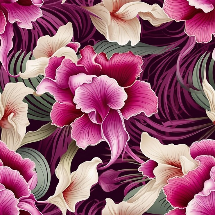 Fondo de pincel diseño de patrón floral imágenes de fondo de escritorio papel de pared de portátil hd 1080p