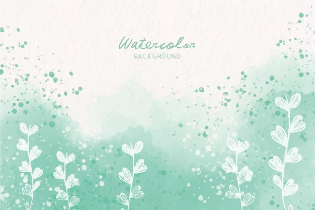 Fondo pintado a mano de textura verde acuarela