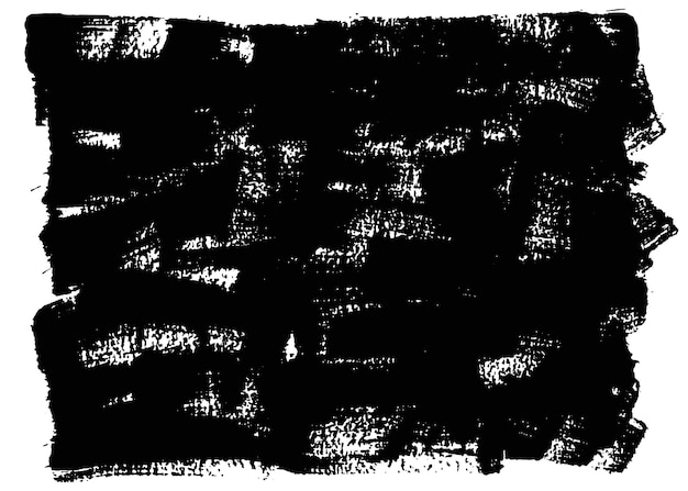 Fondo pintado Vector pinceladas textura Grunge elemento de diseño textura de angustia sucia rectángulo Grungy ilustración en blanco y negro