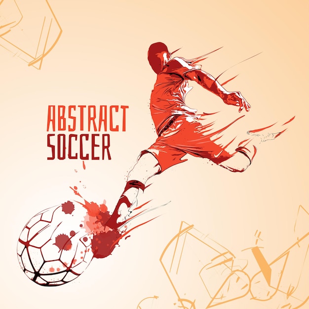 Vector fondo de pintura abstracta de fútbol fútbol