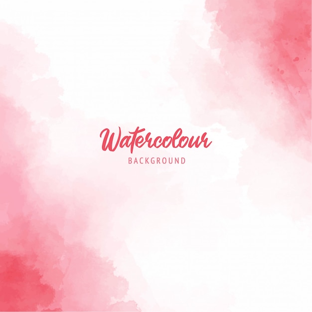 Fondo de pintura abstracta roja con textura de acuarela