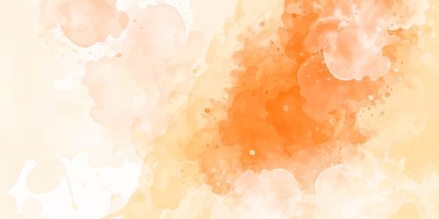 Fondo de pintura de pincel de acuarela naranja