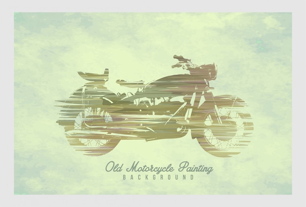 Vector fondo de pintura vintage motocicleta