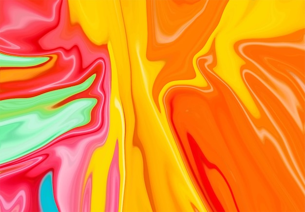 Fondo de pinturas líquidas de colores brillantes y diseño de papel tapiz