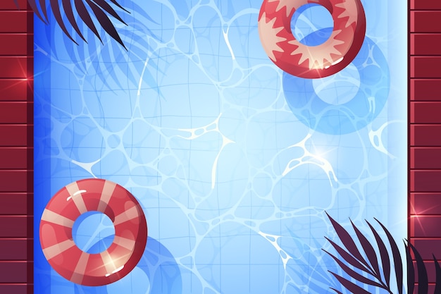 Fondo de la piscina con gradiente