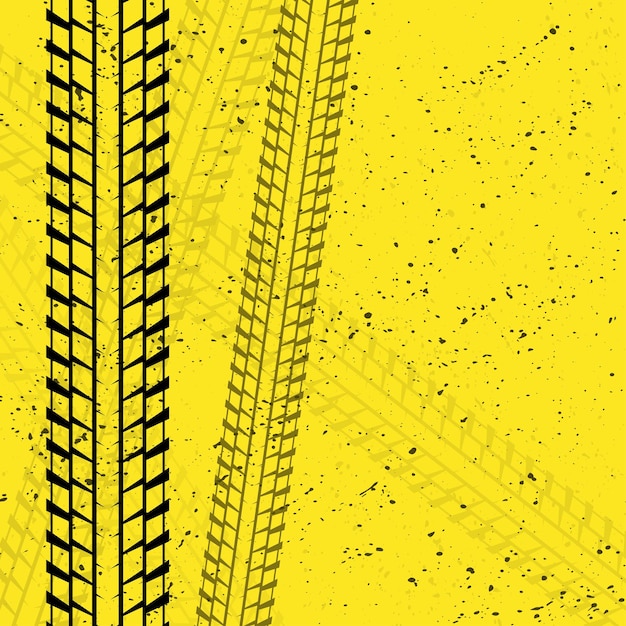 Fondo de pista de neumático grunge amarillo