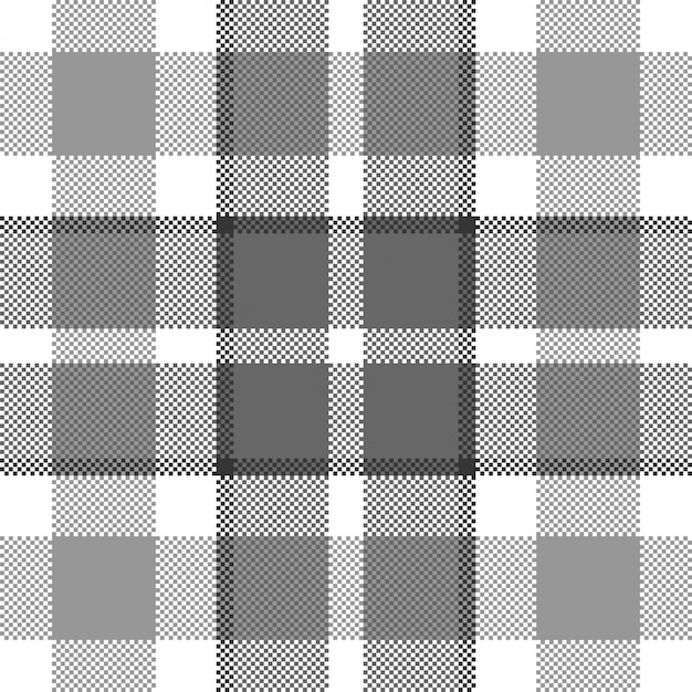 Fondo de píxeles Cuadros modernos de patrones sin fisuras. . Tartán escocés textil. Adorno de belleza color madras.