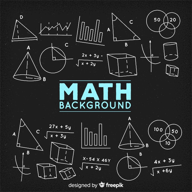 El fondo de la pizarra de matemáticas