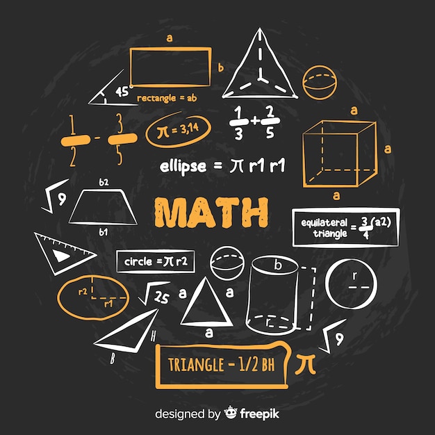 El fondo de la pizarra de matemáticas