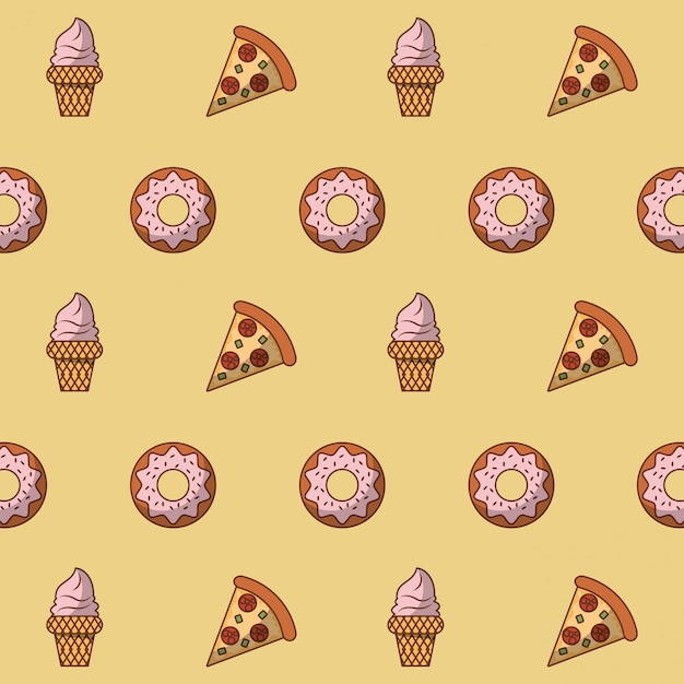 Fondo de pizza y postres