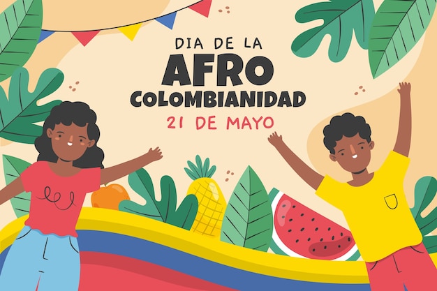 Fondo plano afrocolombianidad