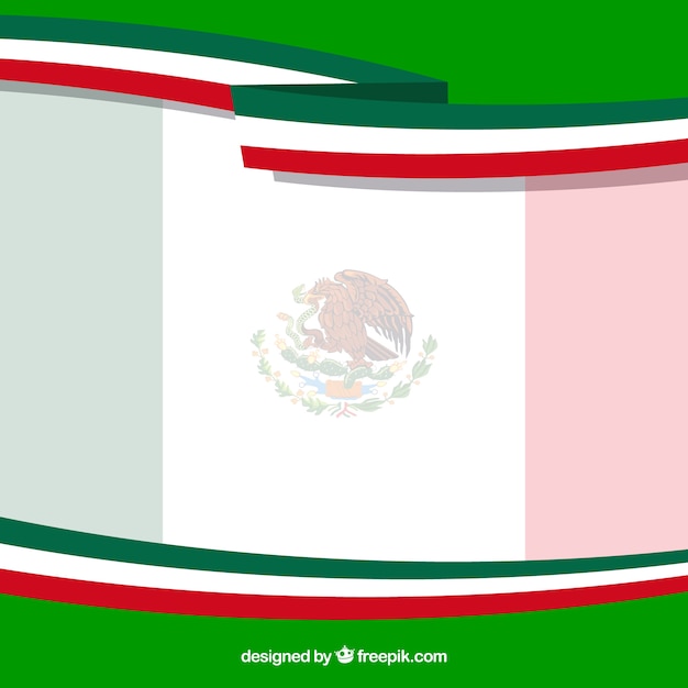 Fondo plano de bandera mexicana