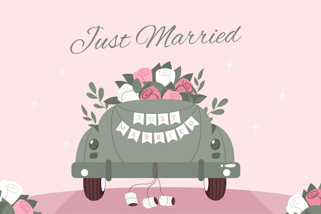 El fondo plano de la boda