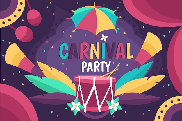 Vector fondo plano de carnaval