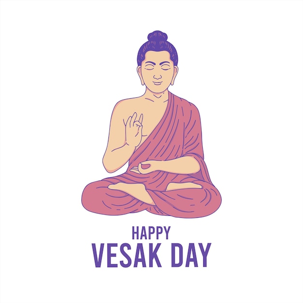 Fondo plano para la celebración del festival vesak