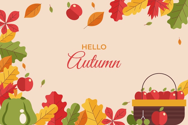 Vector fondo plano para celebración de otoño