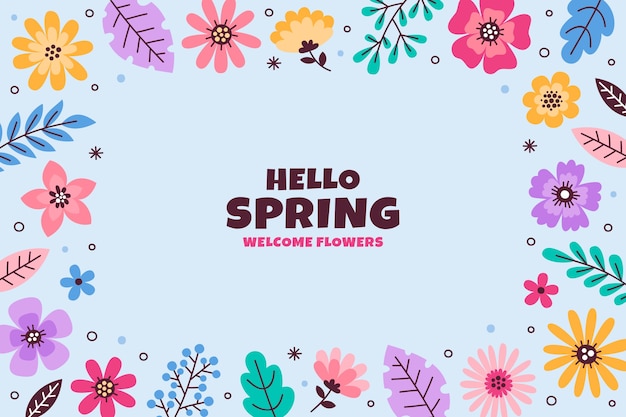 Vector fondo plano de celebración de primavera