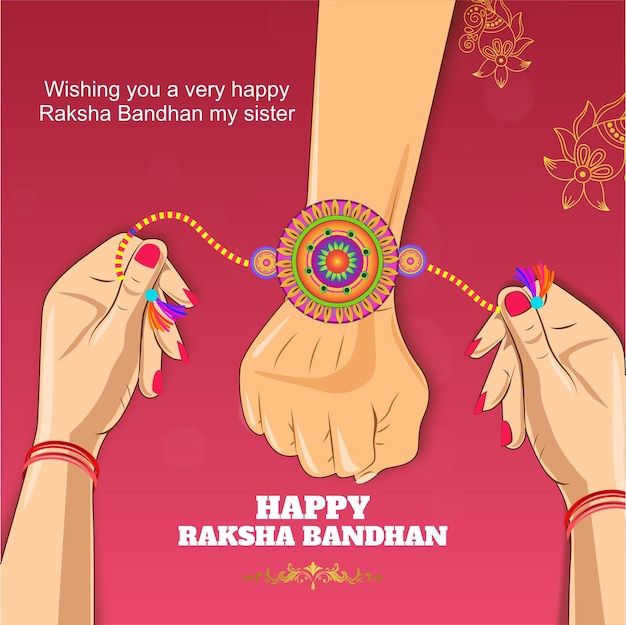 Fondo plano para la celebración de raksha bandhan