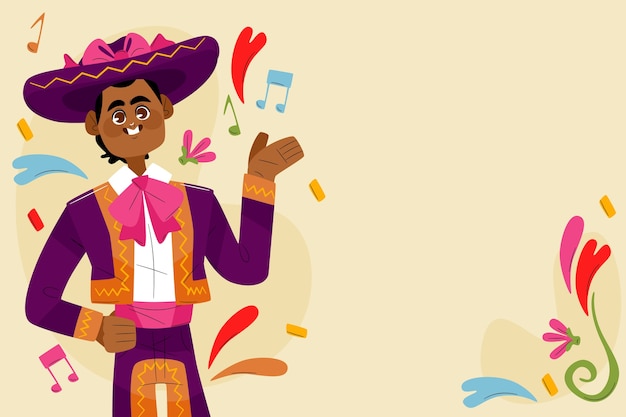 Vector fondo plano cinco de mayo