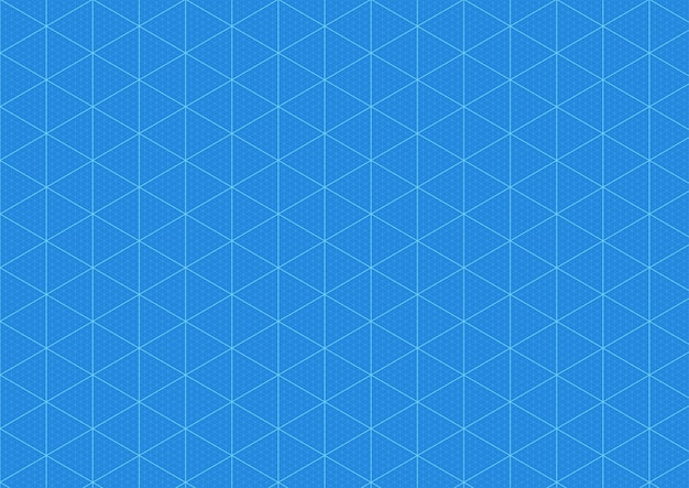 Fondo plano, cuadrícula de impresión azul de papel cuadriculado, vector