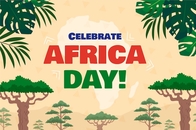 Vector fondo plano del día de áfrica